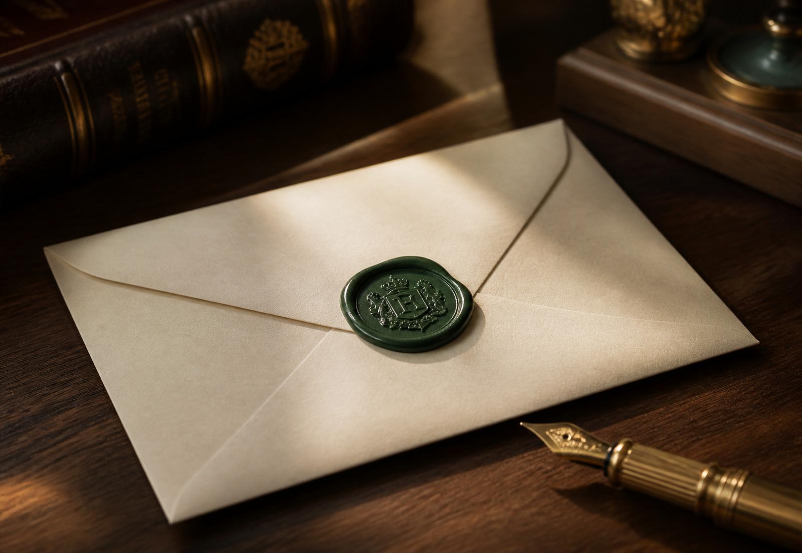 Wax-sealed private correspondence